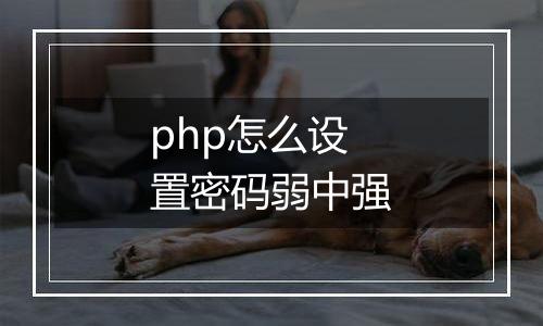 php怎么设置密码弱中强