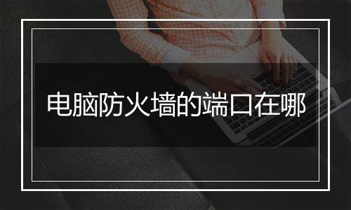 电脑防火墙的端口在哪