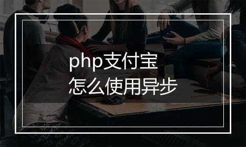 php支付宝怎么使用异步