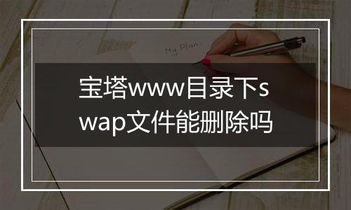 宝塔www目录下swap文件能删除吗