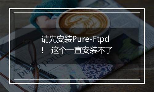 请先安装Pure-Ftpd! 这个一直安装不了