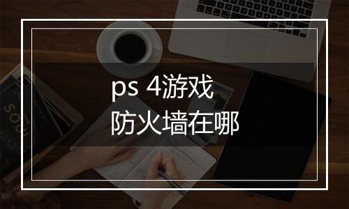 ps 4游戏防火墙在哪