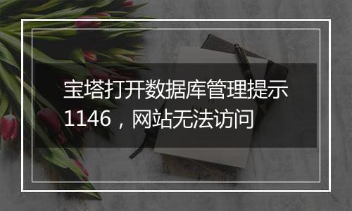 宝塔打开数据库管理提示1146,网站无法访问