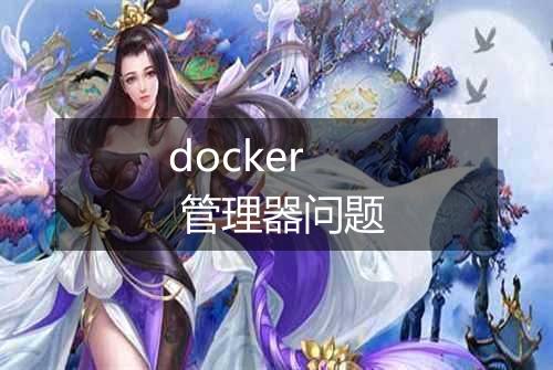docker 管理器问题