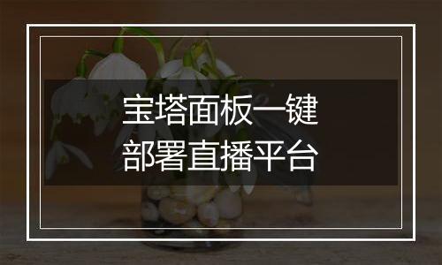 宝塔面板一键部署直播平台