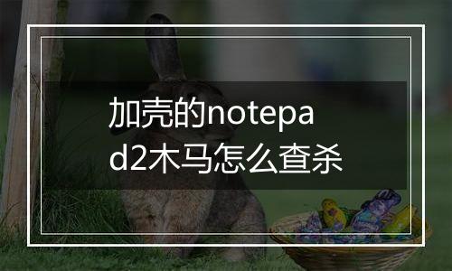 加壳的notepad2木马怎么查杀
