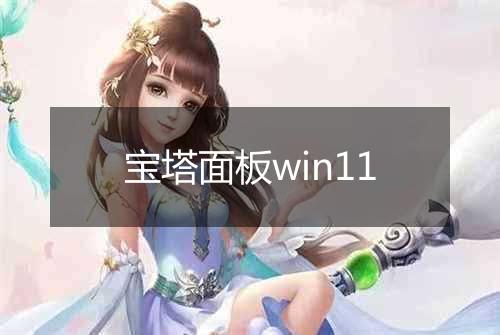 宝塔面板win11