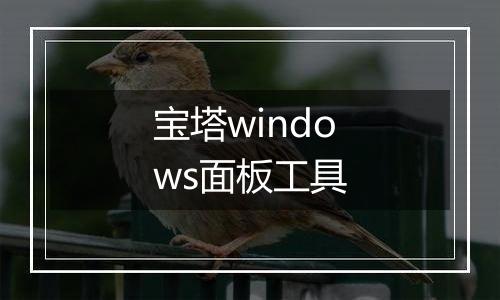 宝塔windows面板工具