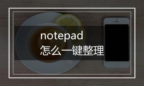 notepad怎么一键整理