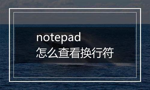 notepad怎么查看换行符