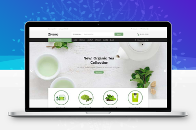 绿色清新茶叶茶粉制品商城网站html模板